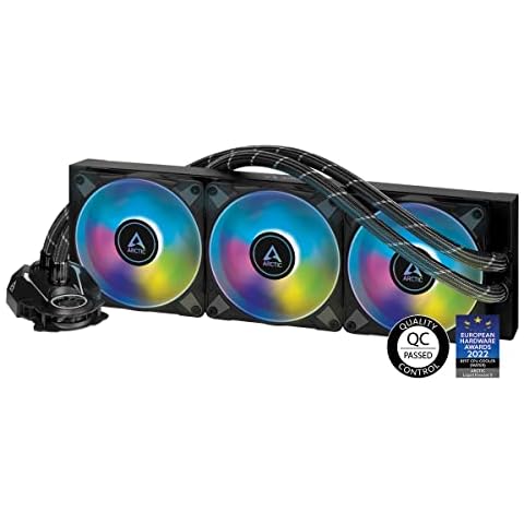 ARCTIC Liquid Freezer II 360 A-RGB - Multi-kompatibler All-in-One CPU AIO Wasserkühler mit A-RGB, effiziente PWM-gesteuerte Pumpe, Lüftergeschwindigkeit: 200-1800 RPM, LGA1700 kompatibel - Schwarz Cover
