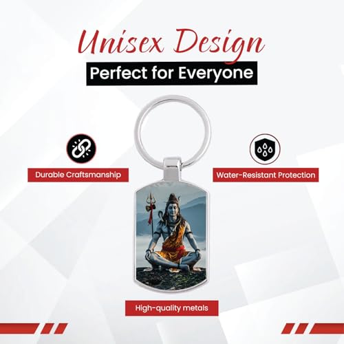 Image of Stylish Metal Keychains with Permanent Glossy Print - Inspirational Quotes & Spiritual Designs - Perfect Key chains for loved ones, Personal Use, Gifts & Return Gifts