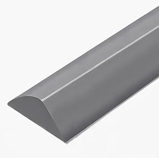 Dalrun 39" Collapsible Shower Threshold Water Dam Shower Barrier Silicone 0.5" H x 1.2"W(Grey)