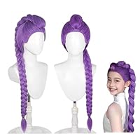 Anomocia 39 INCH Long Rumi Costume Wig Cosplay, Mira Zoey Purple K-pop Demon Hunters Costume Wigs for Halloween Costume Party