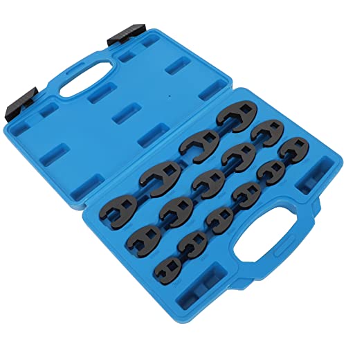 Image of SCITOO 15 Piece Crowfoot Wrench Metric Set Metric 8 to 24 mm Sizes