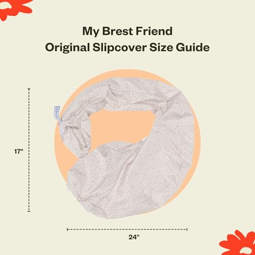 Image of My Brest Friend Basic Nursing Pillow Cover - Slipcovers for Baby - Adjustable Fit, Easy Care, Durable - Basic Nursing Pillow Not Included, Basic Flowery Plain