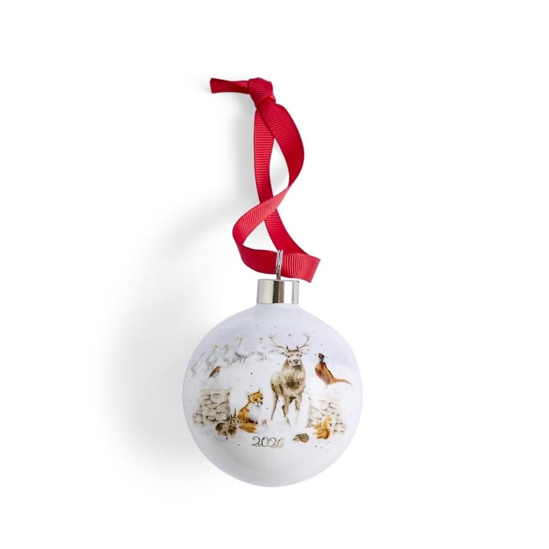 Royal Worcester Wrendale Designs Snow Place Like Home Ceramic Bauble Limited Edition 2026