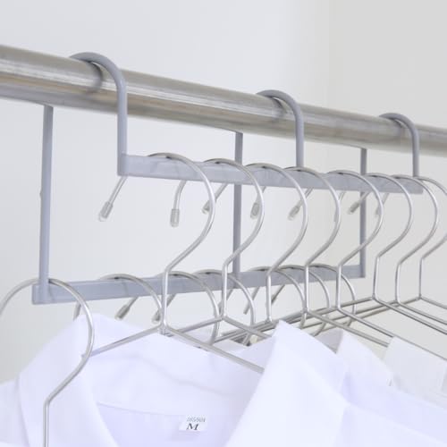 ハンガー 衣類収納アップハンガー 幅50cm 2本組 収納 クラスアップ グレー