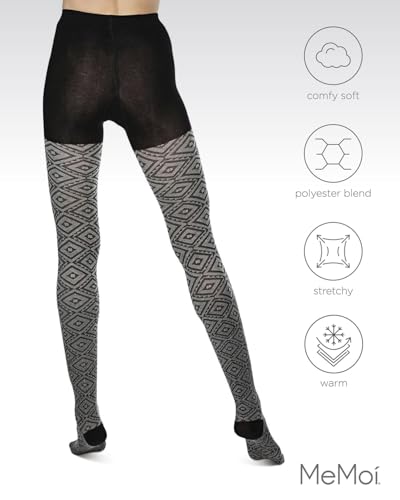 Image of MeMoi Diamond Cut Cotton Blend Sweater Tights