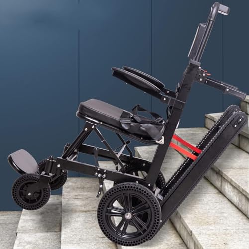Silla de ruedas eléctrica para ancianos y discapacitados, velocidad ajustable para ascenso y descenso seguros en escaleras