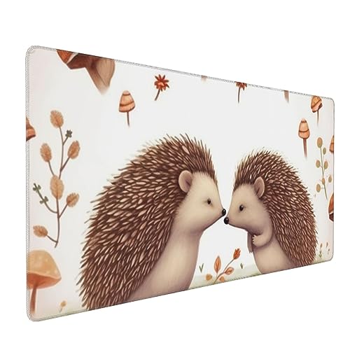 Tapis de souris de jeu motif amoureux de hérisson pour espace cosy