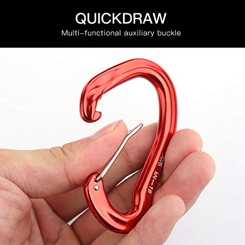 XINDA Wire Carabiner Clips - Small Aluminium Alloy Carabiners Keychain for Camping,Hiking,Fishing,Outdoor,16KN/3597lb Heavy Duty Caribeaners for Hammocks,Swings,Dog Leash