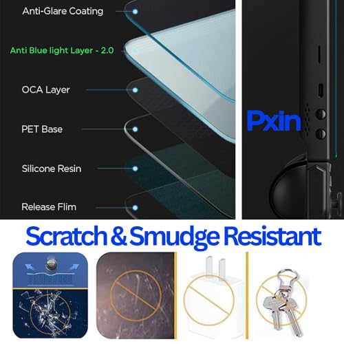 Image of Pxin Gaming Console Anti Bluelight and Anti Glare Screen Guard compatible with Nintendo 2DS | BLUV Lightblock Tech | Scratch Proof | Prevents bluelight | Eye Protection | No Dry Eyes