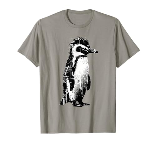 Edgy Grunge Estética Pingüino Amante Pingüino Edgy Camiseta