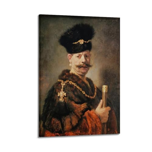 Rembrandt noble polonais toile décoration de prestige 30x45