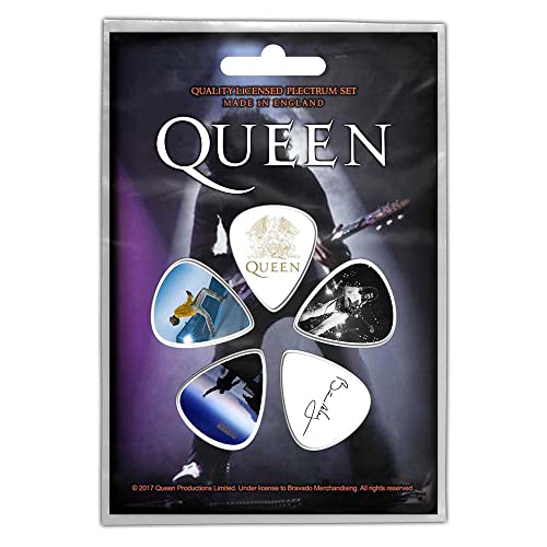 Queen Guitar Plectrums - 5�p�b�N, �}���`�J���[, One Size