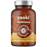 Zooki Liposomal Glutathione 500mg Capsules, High Absorption Glutathione Supplement, Immune & Liver Support, Antioxidant Skin & Energy Support, Vegan Glutathione Tablets, 60 Capsules 30 Servings