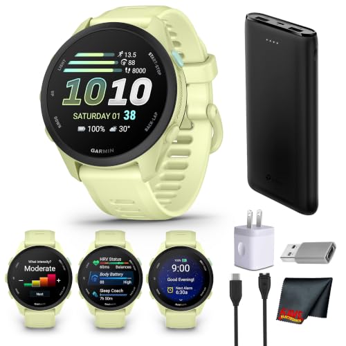 Garmin Forerunner 70 GPS Running Smartwatch (Citron) Bundle Kit