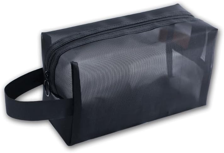 Mesh Cosmetic Bag Pouch Zipper Travel Portable image 3