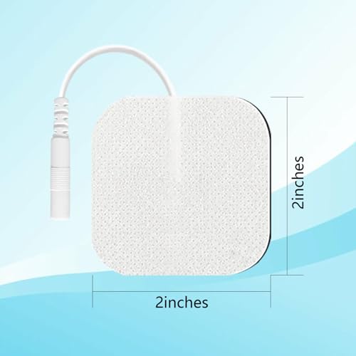 Coussinets TENS réutilisables 2mm patchs électrodes carrés x20 - 4