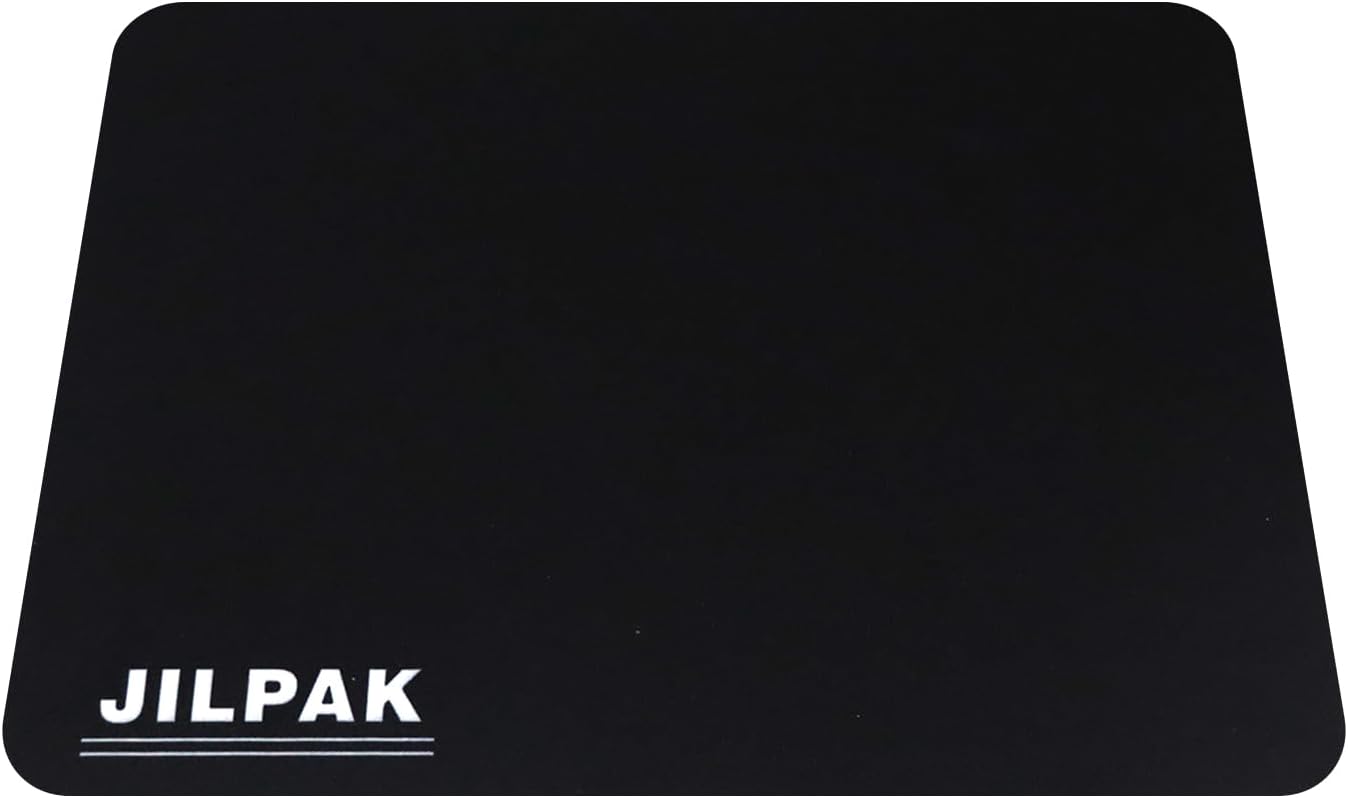 JILPAK Black Square Mouse Pad, 9.45 × 7.87 inches., Smooth Cloth Surface with Black Non-Slip Base Mouse Pads