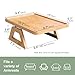 Danfoxer Couch Arm Tray,Bamboo Folding Sofa Tray,Sofa Armrest Trays Clip-On Couch Desk for Drinks,Snacks,Phone,Remote Control（Natural）