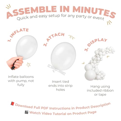 Balloon Garland Arch Kit – 146 Pcs Dusty Pink, White Sand, Nude & Rose Gold Balloons for Baby Shower, Birthday, Gender Reveal, Wedding Party – DIY Kit by Vellax™ - Image 4