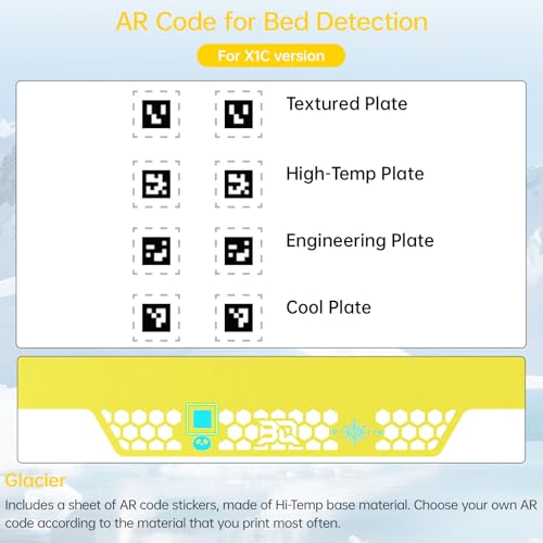 Image of BIQU CryoGrip Pro Glacier-Yellow 257x257MM for Bambu-Lab P1P /P1S /P2S /X1C /X1E /A1 3D Printers Panda Build Plate Double Sided Upgrade Removable Surface Platform