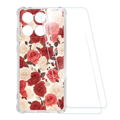 ESACMOT �v�����g�P�[�X + 2�������K���X�t�B���� Motorola Edge 70 Fusion 5200 mAh XT2605-1 �Ƃ̌݊�������, �Ռ��z���\�t�g�J�o�[ HD�N���A (�� 1)