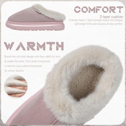 GOKTOW Fuzzy House Slippers for Women - Winter Slippers for Women Indoor & Outdoor, Non-Slip Easy Care2