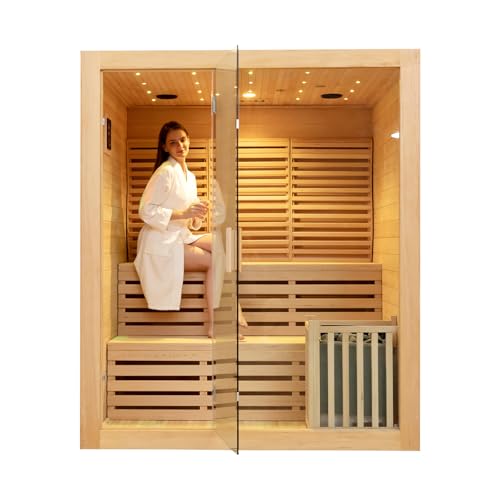 ZONEMEL 4-5 Person Hemlock Indoor Steam Sauna