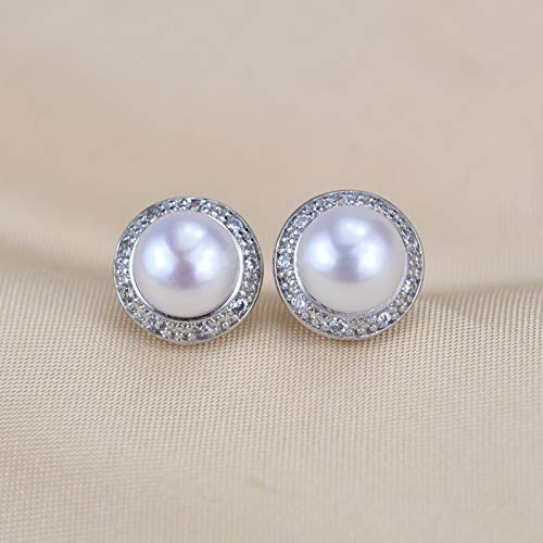Boucles d'oreilles perles d'eau douce en argent 925 rétro - 3