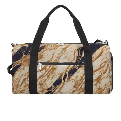 Sac de gym de voyage avec compartiments pratiques et motif marbré