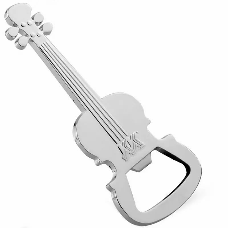Musician Guitar Silver Bottle Opener, Small