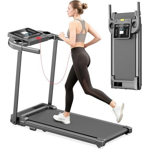 Treadmills for Home Walking Pad Machine-Foldable Treadmill with Handle Bar for Running Jogging Gym...