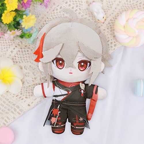 NUWIND Game Hu Tao Zhongli Xiao Guoba Plush Doll Figures Toy Cute Soft Plushie Stuffed Toy Decoration Kids Gifts Christmas Birthday Halloween (Kaedehara Kazuha, 20cm)