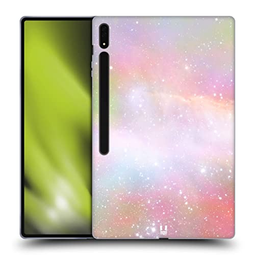 Head Case Designs Orange Pastel Galaxy Soft Gel Case Compatible With Samsung Galaxy Tab S8 Ultra