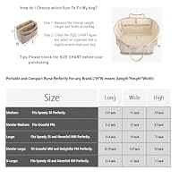 LEXSION Felt Purse Bag Organizer Insert with zipper Bag Tote Shaper Fit Speedy Neverful PM MM 8021 Beige M — image 6