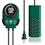 300W Smart Aquarium Heater Submersible with Variable-Frequency Energy Savings, Dual Probes for Leaving Water Automatically Stop, PTC Tech for Overheat Protection, Adjustable for Freshwater, Saltwater