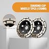 MAXXT Universal Surface Grinding Dust Shroud Kit for Angle Grinders, 2 Pcs 4.5/5 Diamond Grinding Cup Wheels, Concrete Sanding Grinder Dust Shroud for Stone, Cement, Rock, Granite