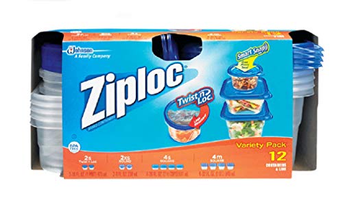 Ziploc Containers Variety Pack, 12 count.