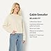 Amazon Essentials (Demi's Pick) Women's Relaxed-Fit Cable Crewneck Sweater, Oatmeal Heather, Small