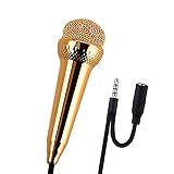Sdoveb Mini Microphone, Anti-Noise Karaoke Condenser Microphone for Singing, Recording, 3.5 Dual-Cha