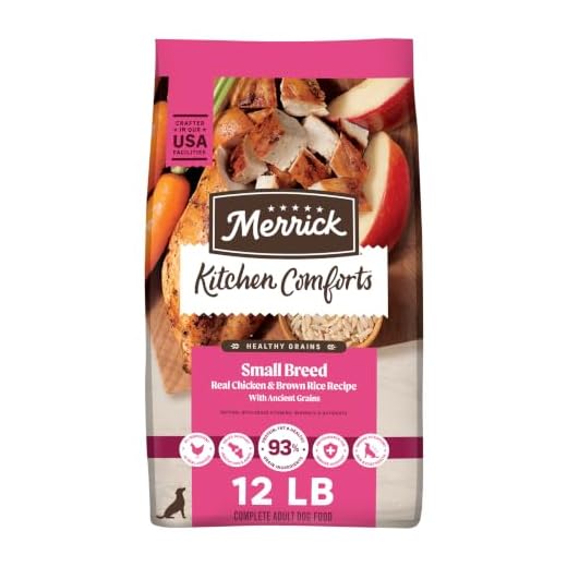 Merrick Healthy Grains Premium Dry Dog Food for Small Dogs, Wholesome and Natural Kibble, Small Breed Recipe - 12.0 lb. Bag