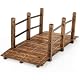 Teichbrücke Costway aus Tannenholz mit Geländern, 150 x 67 x 55 cm