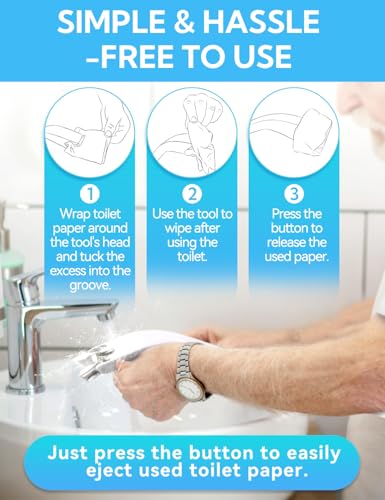Toilet Aids Kit for Wiping Bottom - Long Reach Comfort Butt Wiper Tool for Disabled, Elderly and Surgery Recovery, Butt Cleaner Wiping Aid, Personal Hygiene Kit, Bathroom Mobility Aid - Image 5