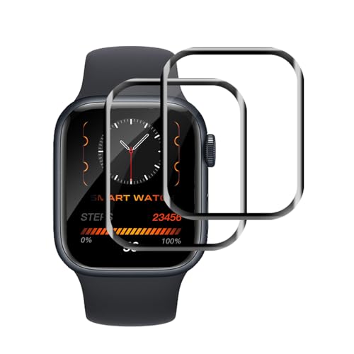 Bodyguard 2 Stück für Panzerglas für Apple Watch Series 7/8/9 41mm Schutzfolie Ultradünn Ultra-Klar 100% Touchgenauigkeit Anti-Scratch Bruchsicherheit Apple Watch 9 41mm Displayschutzfolie