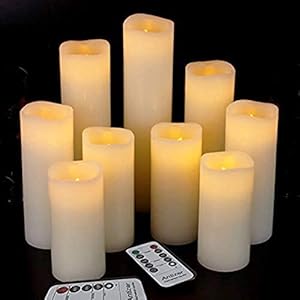 Flamelesscandlesledcandlespackof9h456789xd22realwaxbatterycandleswithremotetimerforhomefireplacedecorweddingfestivaldecorivory9pack Urban Country Home Decor Flameless candles led candles pack of 9 h 4 5 6 7 8 9 x d 22 real wax battery candles with remote timer for home fireplace decor wedding festival decor ivory 9 pack urban country home decor