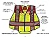 FIRE NINJA - Ultrabright Safety Fire Vest | Class 2 Reflective - High Visibility - Double Breakaway Zipper (as1, alpha, 3x_l, regular, regular, Red/Yellow)