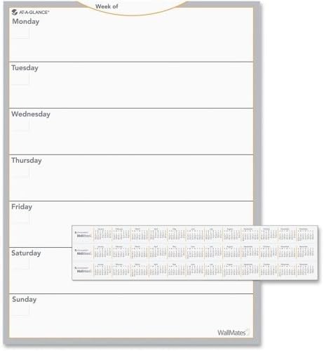 at-A-Glance AW503028 WallMates Self-Adhesive Dry Erase Weekly Planning Surface, 18 x 24