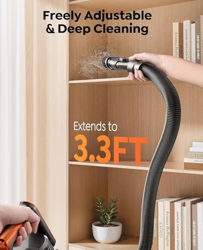 Cordless Vacuum Cleaner 50KPA/600W/65 Mins Cordless Stick Vacuum with Touch Screen, Anti-tangle&AUTO Mode,Wall Charging Powerful Handheld Vacuums for Home Carpet/Car/Pet Hair - Ideal for UK Homes - Image 4