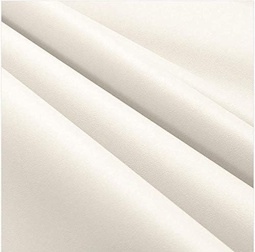 Mybecca Color de la tela de vinilo de piel sintética blanco 15 yardas