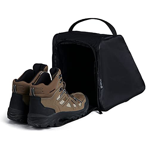 Lenzen hochwertiges Schuhputzset, 5 Teile, bestehend aus 2 Polierbürsten, 2 Tiegelbürsten und 1 Reinigungsbürste 2 Case4Life Schwarze Wasserabweisende Stiefeltasche. Idealer Schuhbeutel für Arbeitsschuhe, Wanderschuhe, Kletter- oder Rugby-/Fußballschuhe