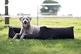 Lebon - Hundebett Paula Plus Schwarz - Orthopädisch - 3 Größe - 80 cm - 100cm - 120cm -Mit Reißverschluss und waschbar - Pflegeleicht - Schmutz - und Wasserabweisend (L)